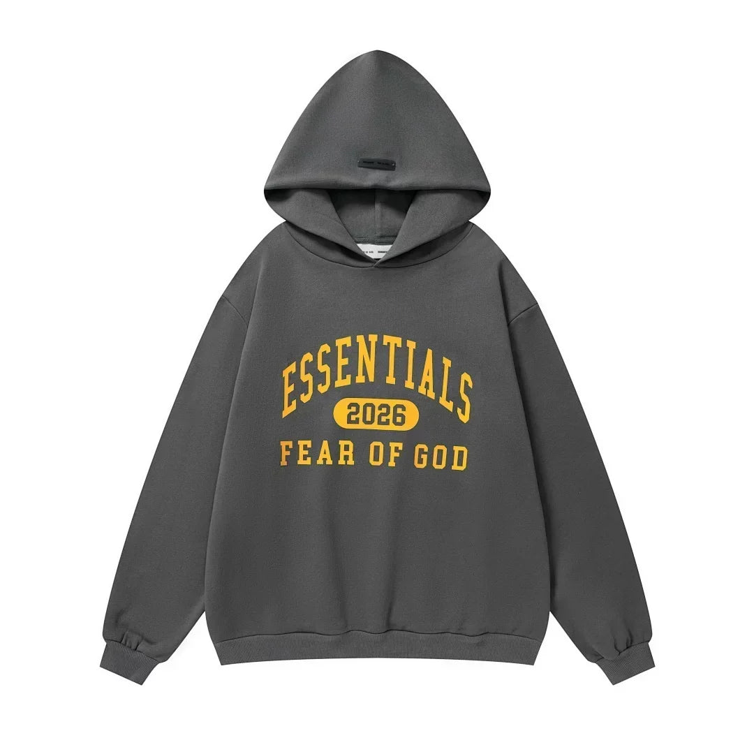 FOG Essentials 2026 Iron Gray Oversized Hoodie